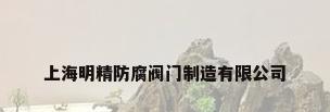 上海明精防腐阀门制造有限公司