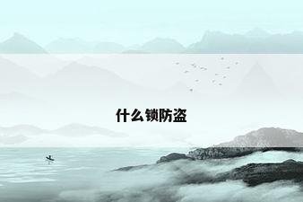 什么锁防盗