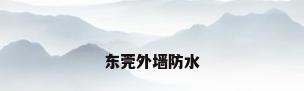 东莞外墙防水