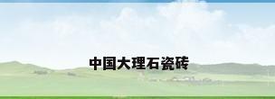 中国大理石瓷砖