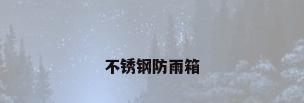 不锈钢防雨箱