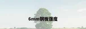 6mm钢板强度