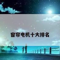 窗帘电机十大排名