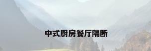 中式厨房餐厅隔断