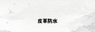 皮革防水