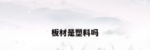 板材是塑料吗