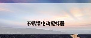 不锈钢电动搅拌器