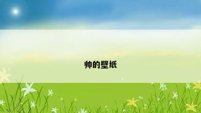 帅的壁纸