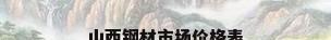 山西钢材市场价格表