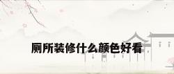 厕所装修什么颜色好看