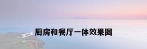 厨房和餐厅一体效果图