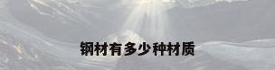 钢材有多少种材质