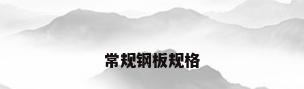 常规钢板规格
