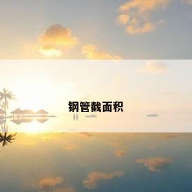 钢管截面积