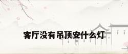 客厅没有吊顶安什么灯