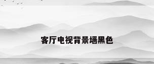 客厅电视背景墙黑色