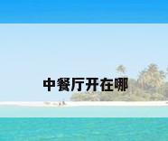 中餐厅开在哪