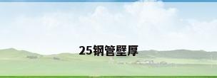 25钢管壁厚