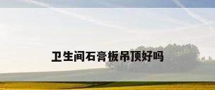 卫生间石膏板吊顶好吗