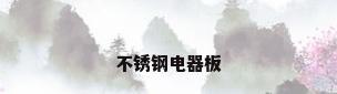 不锈钢电器板