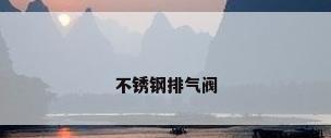 不锈钢排气阀
