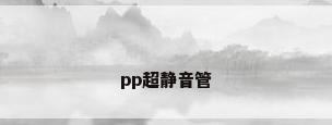 pp超静音管