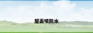 屋面喷防水