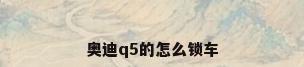 奥迪q5的怎么锁车