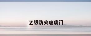 乙级防火玻璃门