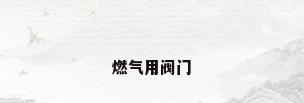 燃气用阀门