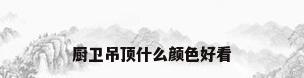 厨卫吊顶什么颜色好看