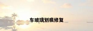 车玻璃划痕修复