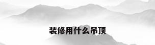 装修用什么吊顶
