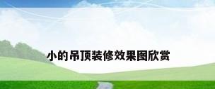 小的吊顶装修效果图欣赏
