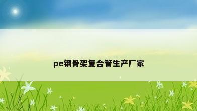pe钢骨架复合管生产厂家