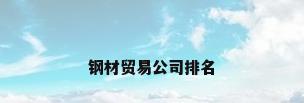 钢材贸易公司排名
