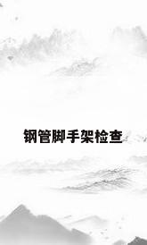 钢管脚手架检查