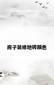 房子装修地砖颜色