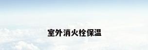 室外消火栓保温