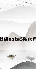 魅族note5防水吗