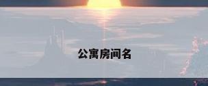 公寓房间名