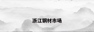 浙江钢材市场