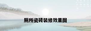 厕所瓷砖装修效果图