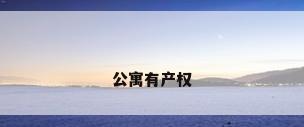 公寓有产权