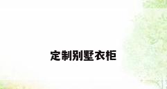 定制别墅衣柜