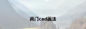 阀门cad画法
