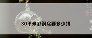 30平米彩钢房要多少钱