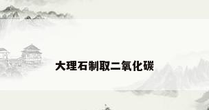 大理石制取二氧化碳