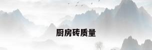 厨房砖质量