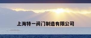 上海特一阀门制造有限公司